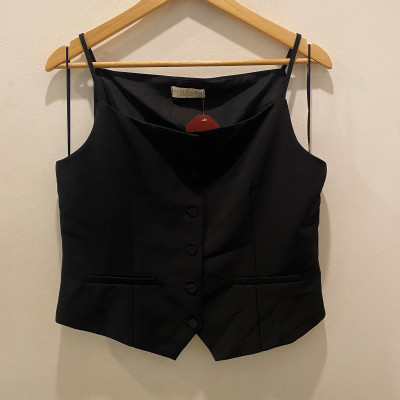 Chaleco sastre tiras negro - M2